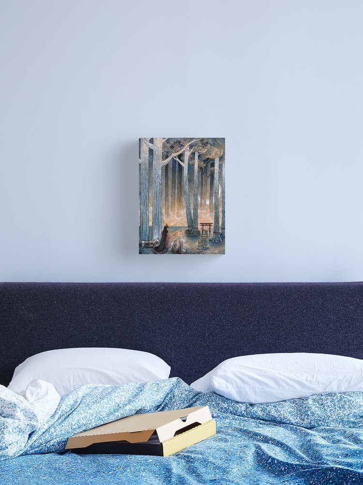 Thumbnail 2 of 3, Canvas Print, Path Towards the Moon Gate designed and sold by TeaKitsune.
