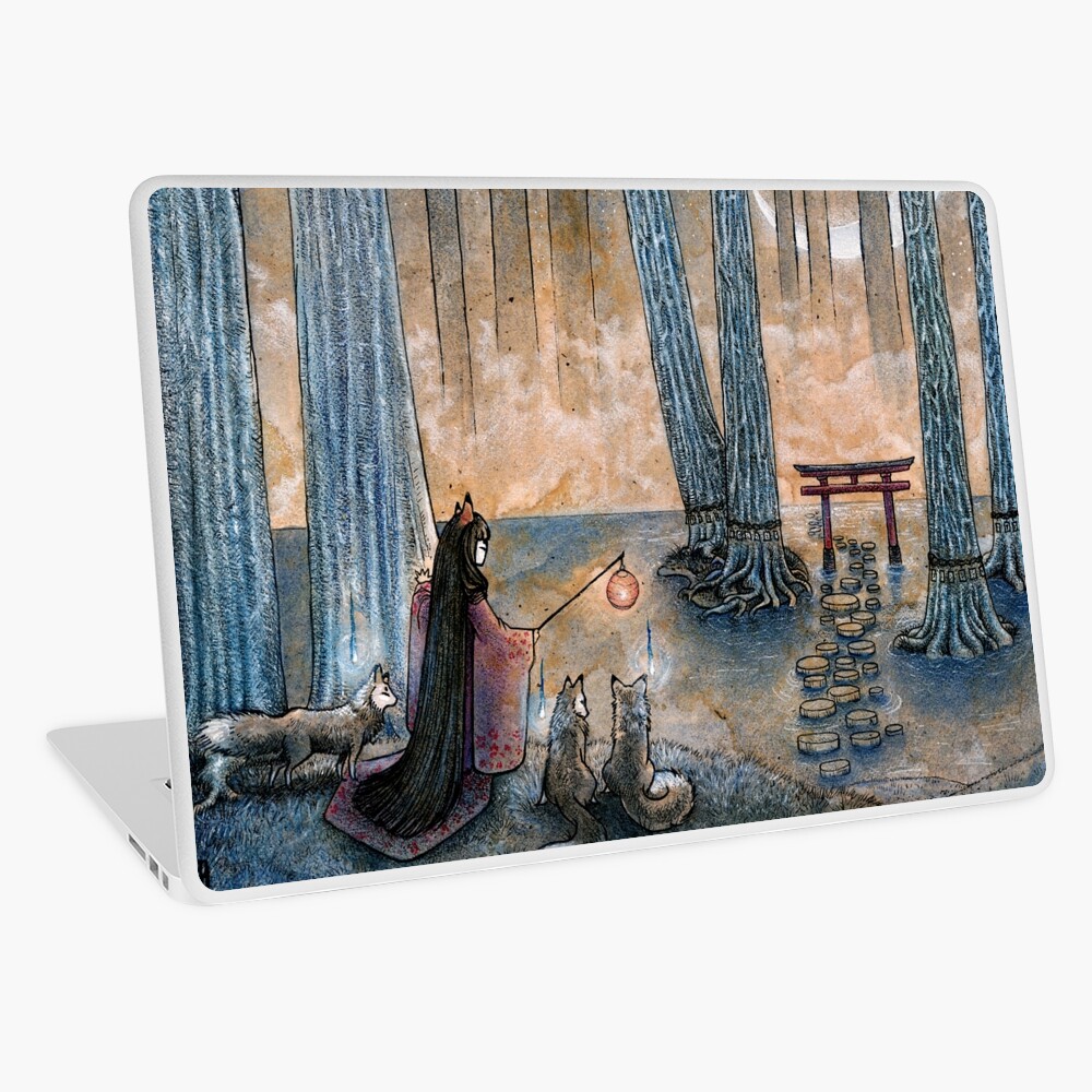 Beginning - Kitsune Fox Yokai Japanese Laptop Skin