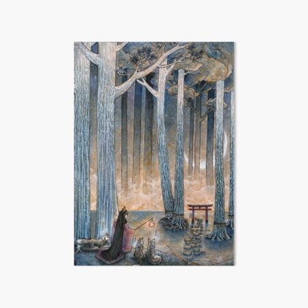 Beginning - Kitsune Fox Yokai Japanese Art Board Print