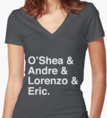 O'Shea & Andre & Lorenzo & Eric NWA T-Shirt Women's Fitted V-Neck T-Shirt
