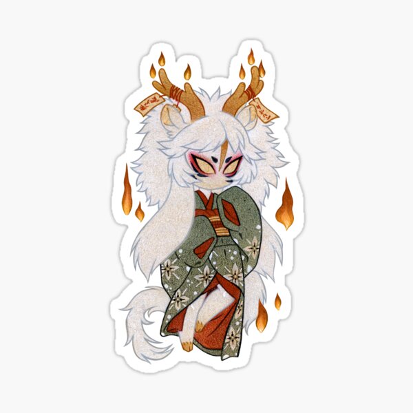 The Wish Spirit - Kirin Yokai TeaKitsune Sticker