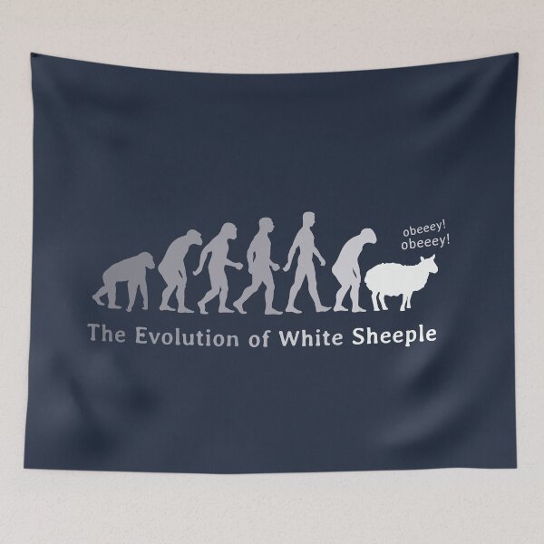 Item preview, Evolution of White Sheeple designed and sold by 73553.
