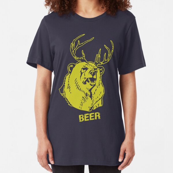 Macs Bear Plus Deer Shirt & More Slim Fit T-Shirt
