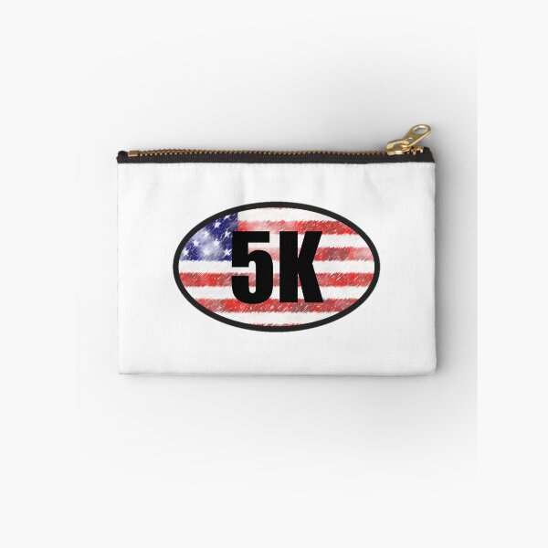 Item preview, 5K Sticker Oval Running American Flag Design Decal Car Window Bumper Sticker designed and sold by Nextlevellife.