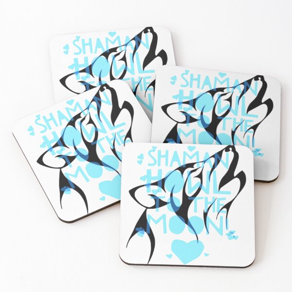 Item preview,  Shaman - Howl At the Moon! - WoW Class Wolf Logo - Blue Ice designed and sold by CloudDance.