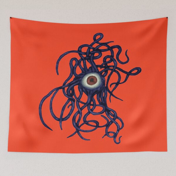Item preview, Single-Eyed Weird Cephalopoda With Numerous Tentacles Blue designed and sold by taiche.