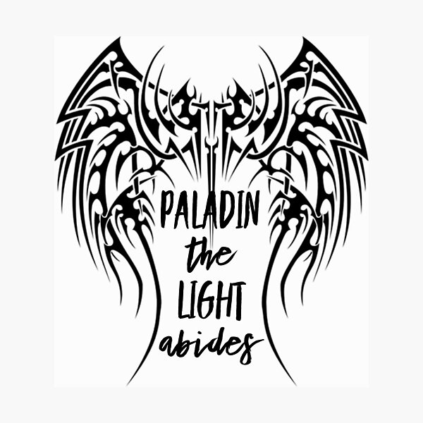 Item preview, Paladin - The Light Abides!- WoW Class WINGS- Tribal Black designed and sold by CloudDance.