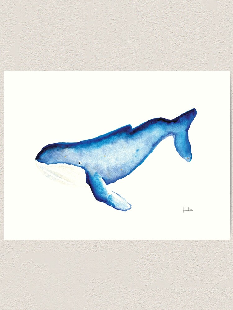 Alternate view of Whales Collection: Watercolor Art Print