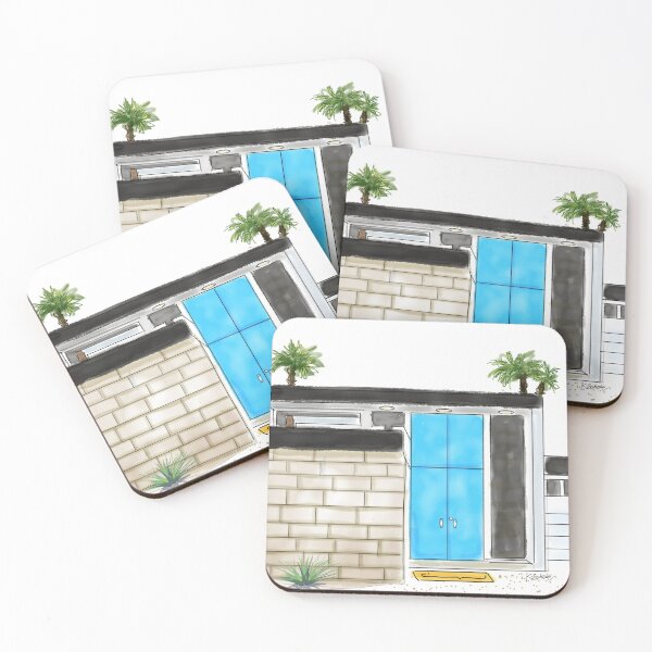 Item preview, Blue Modern Palm Springs Door designed and sold by kschowe.