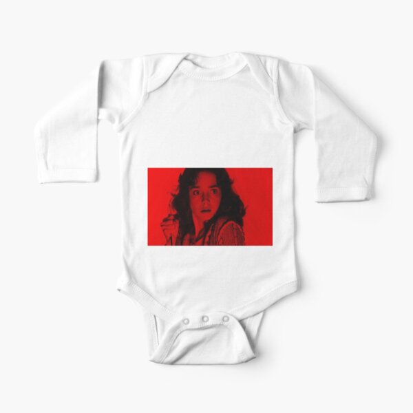 Deep Red Long Sleeve Baby One Piece Redbubble - single dipped red hair roblox