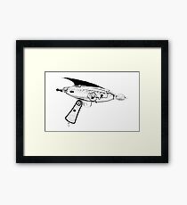RETRO ASTRO RAYGUN SPACE Science Fiction Framed Print