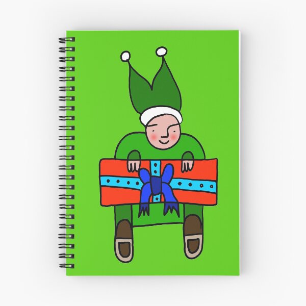 Item preview, Elf with a Gift for Christmas on Light Green Board designed and sold by Istvan Ocztos.