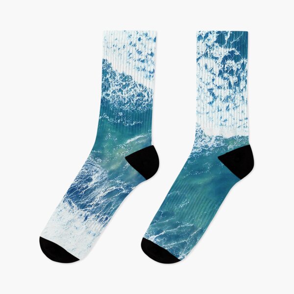 Item preview, Aerial view of Waves crashing on the beach designed and sold by StaySaltyArt.