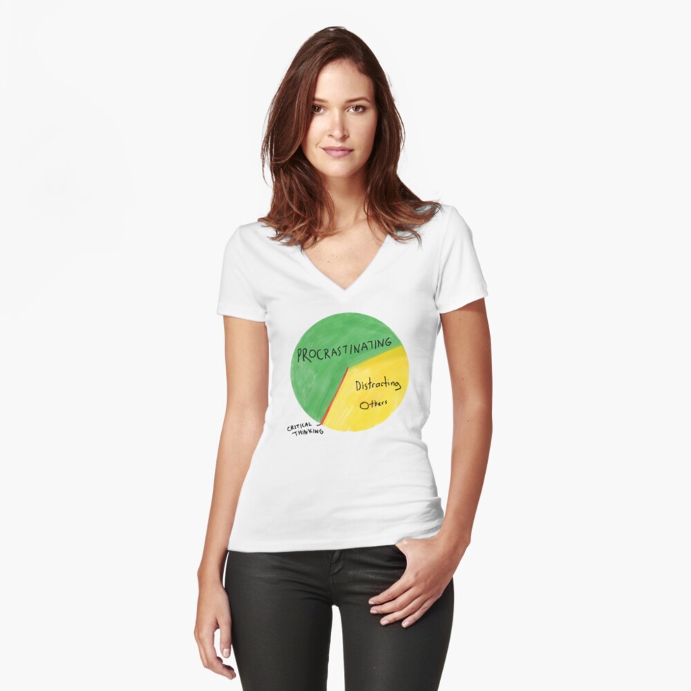 Item preview, Fitted V-Neck T-Shirt designed and sold by almostparadise.