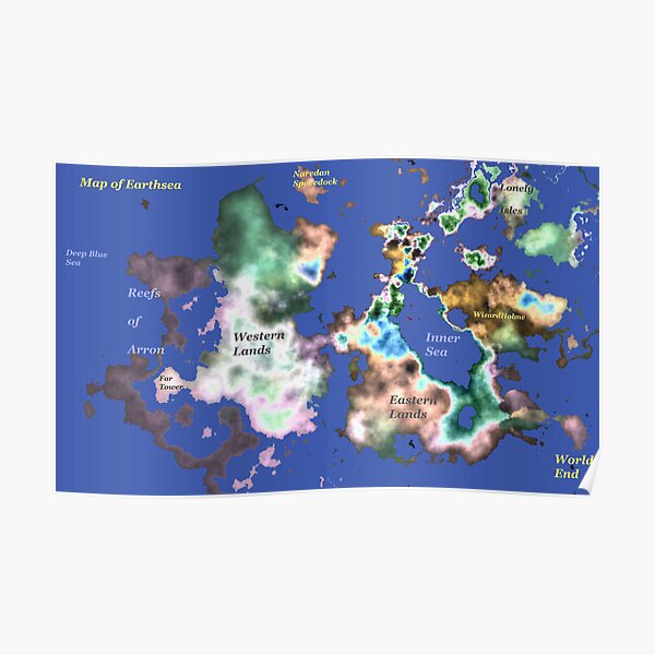 "Map of Earthsea" Poster for Sale by AlienVisitor | Redbubble