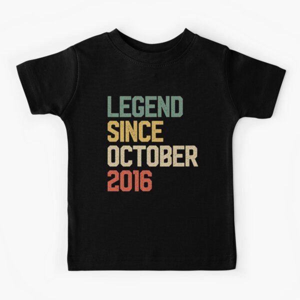 Fun Legend Since October 2016 3 Years Old Gift 3rd Birthday Kids T-Shirt  for Sale by rhondamoller87