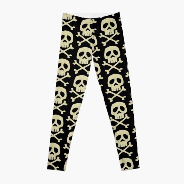 Danzig Style Harlock Skull Crossbones / Jolly Roger Leggings for Sale by  RicardoArt77