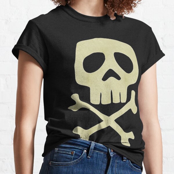 Danzig Style Harlock Skull Crossbones  / Jolly Roger Classic T-Shirt