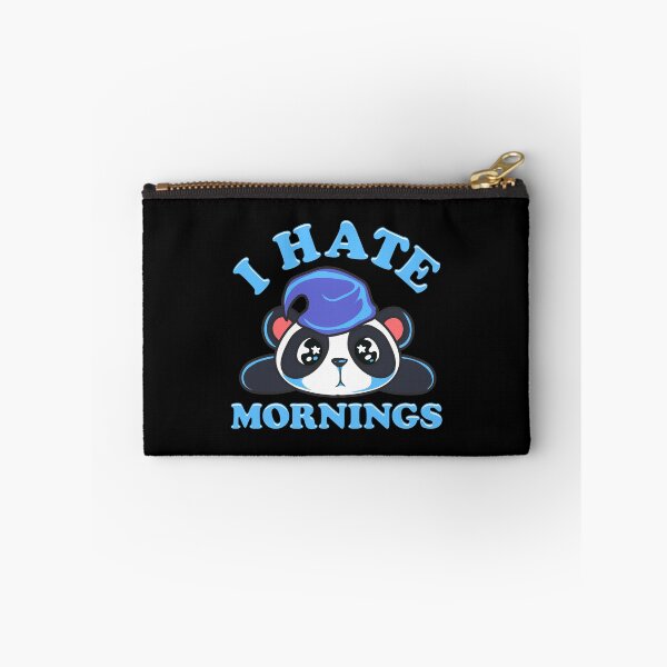 Item preview, Cute & Funny I Hate Mornings Lazy Sleepy Panda designed and sold by perfectpresents.