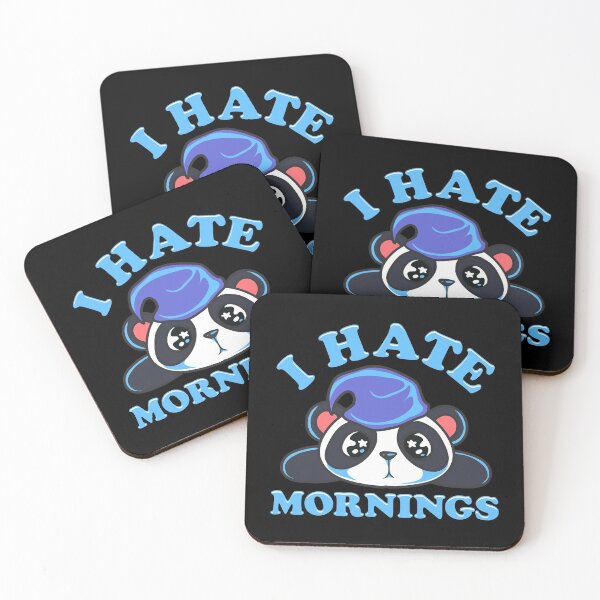 Item preview, Cute & Funny I Hate Mornings Lazy Sleepy Panda designed and sold by perfectpresents.
