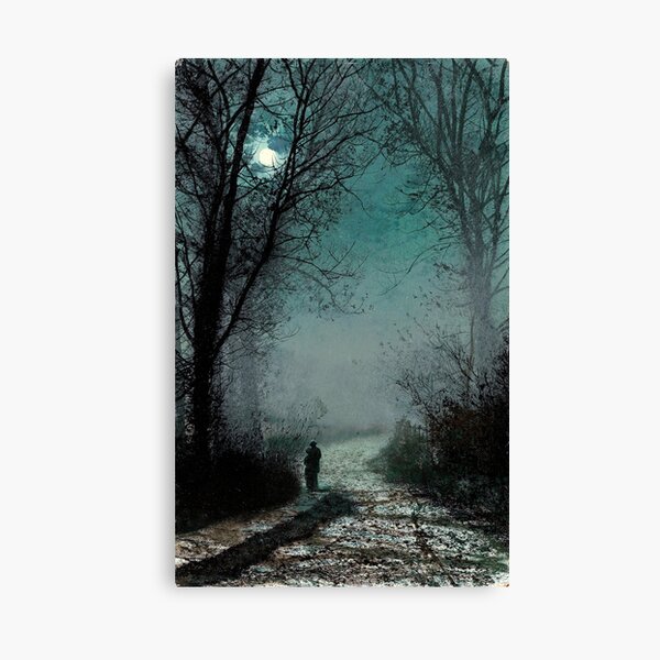 Item preview, John Atkinson Grimshaw - Lovers on a moonlit Lane designed and sold by ArtExpression.