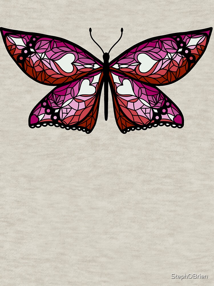 Fly With Pride: Lesbian Flag Butterfly by StephOBrien