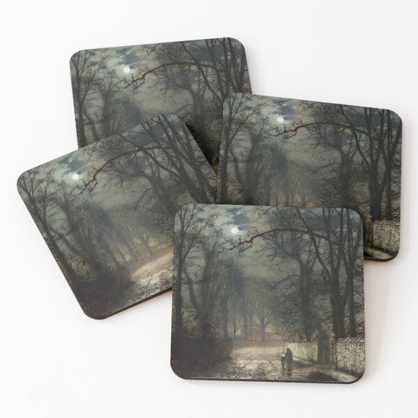 Item preview, John Atkinson Grimshaw - A moonlit Lane designed and sold by ArtExpression.