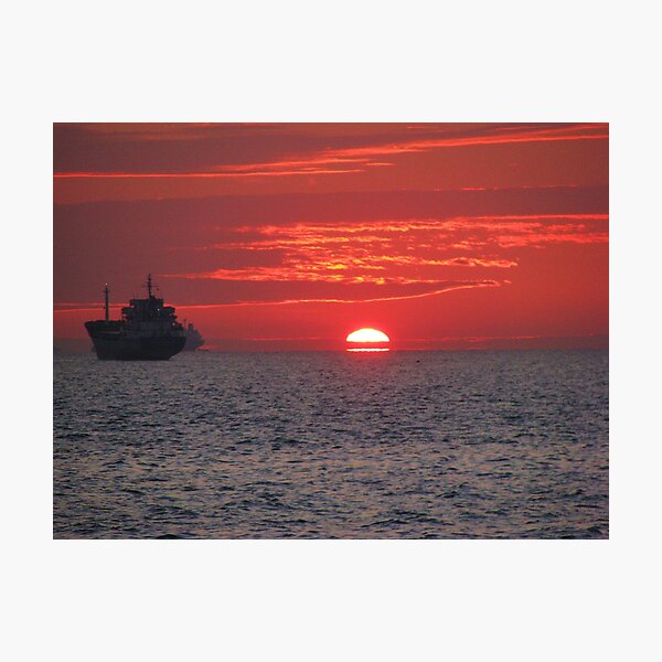 A sunset in Pendik,Istanbul. Photographic Print