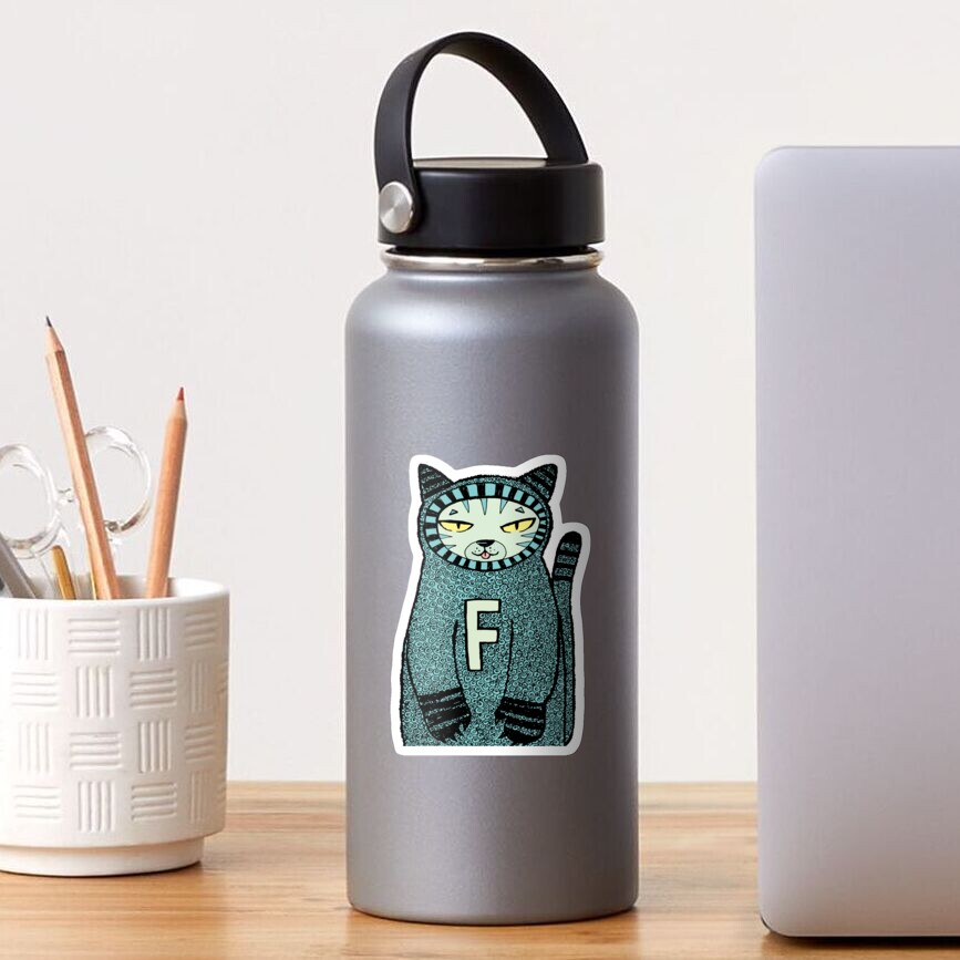 Fat winter cat Sticker