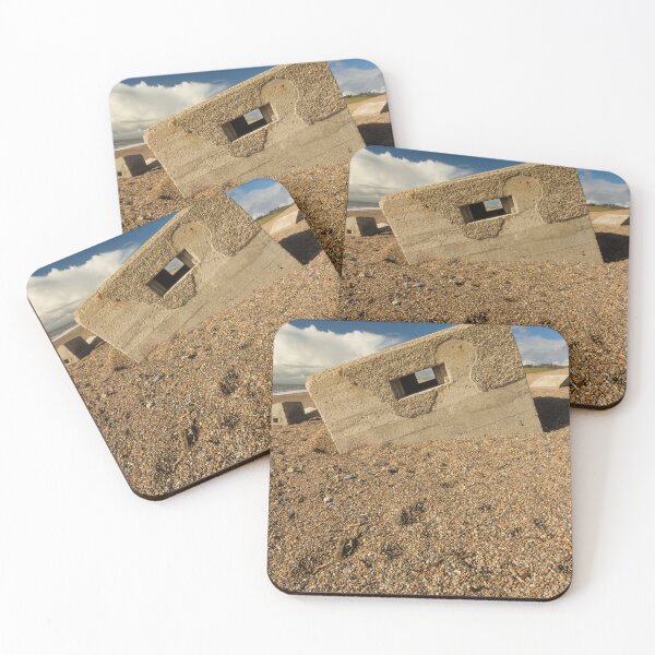 Item preview, World War Two Pillbox sinking into pebbled beach designed and sold by Andy Chisholm.