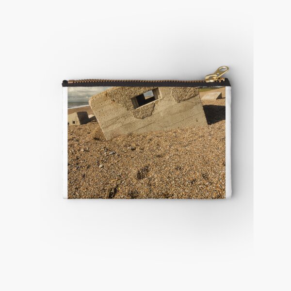 Item preview, World War Two Pillbox sinking into pebbled beach designed and sold by Andy Chisholm.