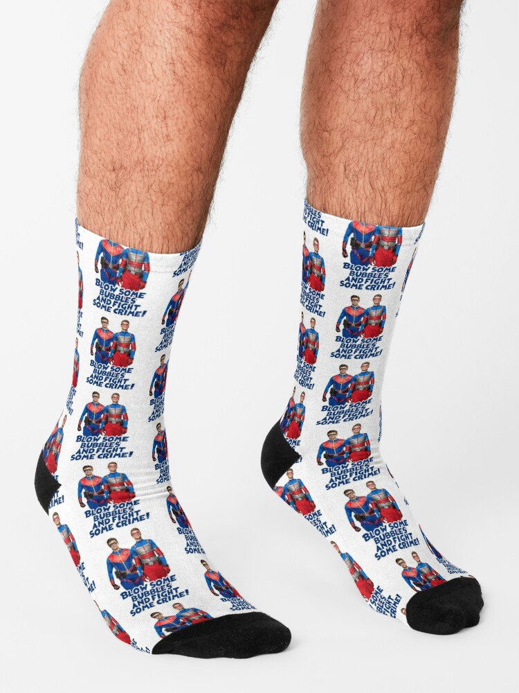 quot Let #39 s Blow some Bubbles and Fight some Crime quot Socks by Linneke Redbubble