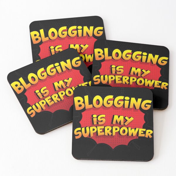 Item preview, Blogging is my Superpower Funny Design Blogging Gift designed and sold by Custom365.