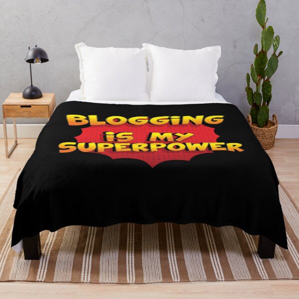 Item preview, Blogging is my Superpower Funny Design Blogging Gift designed and sold by Custom365.