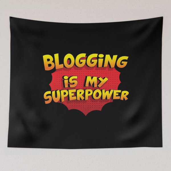 Item preview, Blogging is my Superpower Funny Design Blogging Gift designed and sold by Custom365.