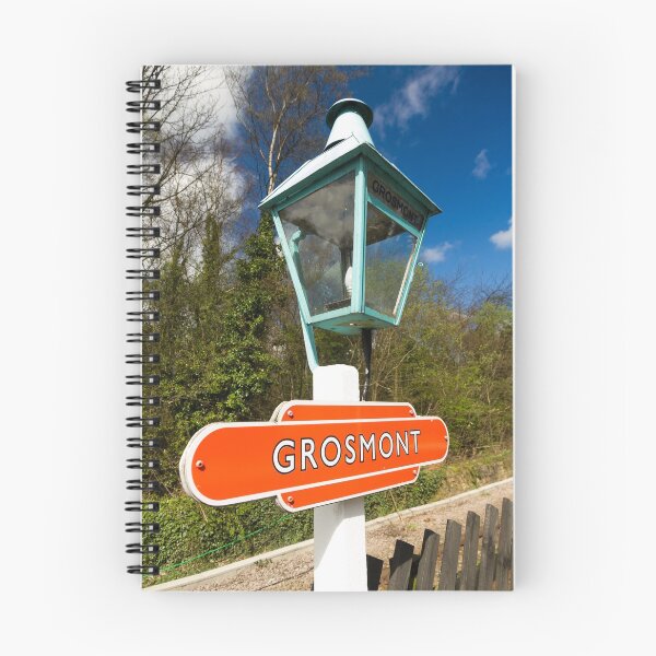 Item preview, Grosmont, old railroad platform lamp with sign. designed and sold by Andy Chisholm.