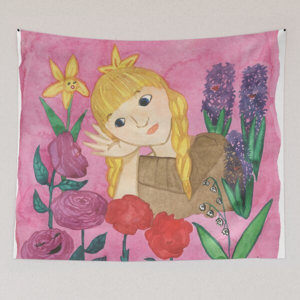 Item preview, Flowers Talking to Gerda - Snow Queen  designed and sold by Niina  Niskanen.
