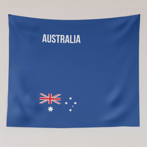 Item preview, Australian Flag on a blue background designed and sold by Brimson-Marlor.