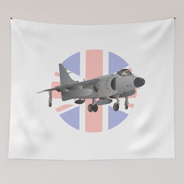 Item preview, Sea Harrier Jet Fighter with UK Flag designed and sold by NorseTech.