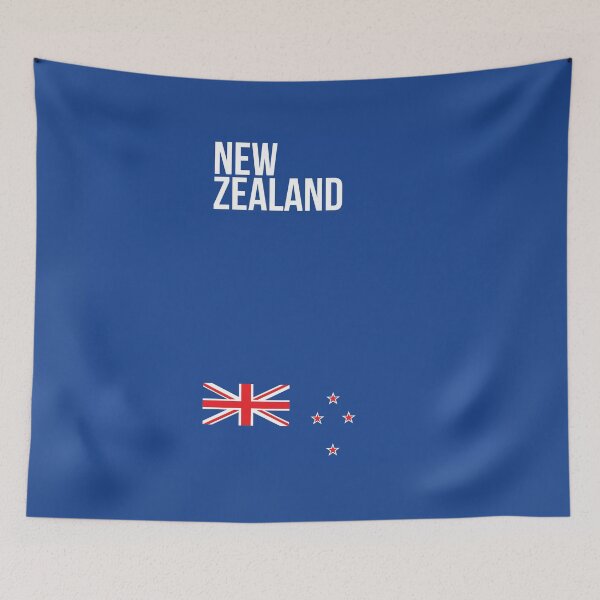 Item preview, New Zealand Flag on a blue background designed and sold by Brimson-Marlor.