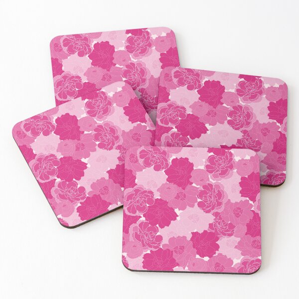 Item preview, Floral illustration - peony and roses in shades of magenta designed and sold by BrankaPD.