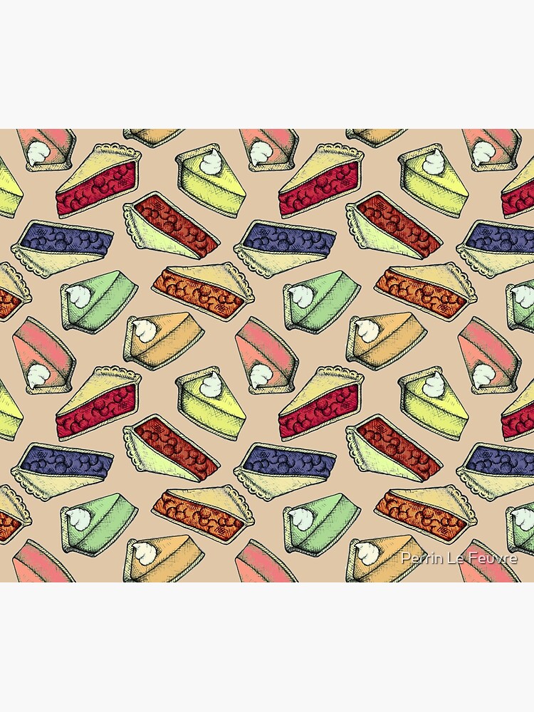 Thumbnail 6 of 6, Throw Blanket, Easy As Pie - cute illustrations of pie on neutral tan  designed and sold by PerrinLeFeuvre.