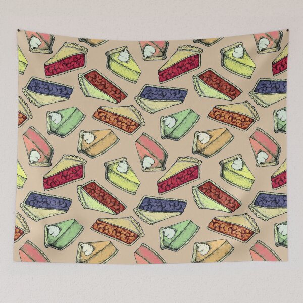 Item preview, Easy As Pie - cute illustrations of pie on neutral tan  designed and sold by Perrin Le Feuvre.