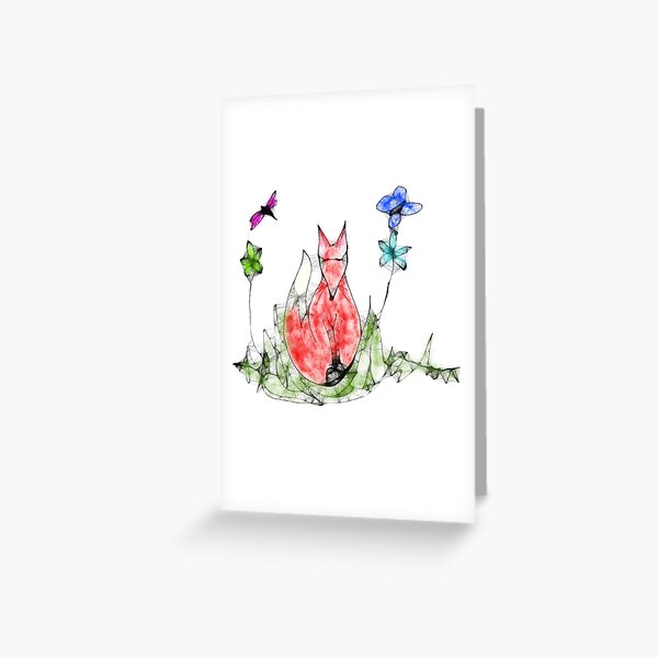 Fox Scribbler Greeting Card