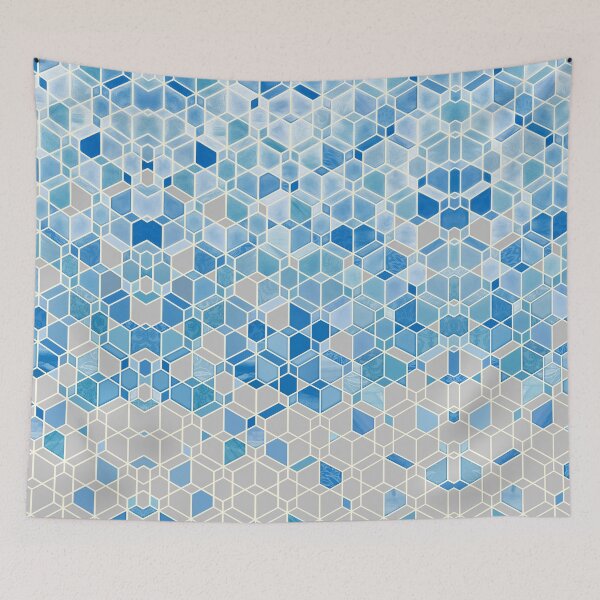 Item preview, Cubes & Diamonds in Blue & Grey designed and sold by micklyn.