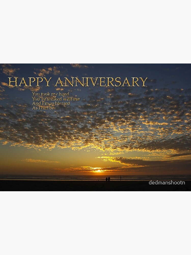 Sunset Anniversary Verse Card Greeting Card By Dedmanshootn Redbubble