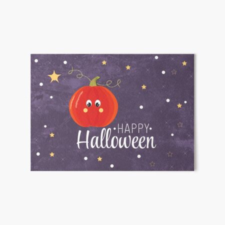 Cute pumpkin - Halloween Illustration. Art Board Print