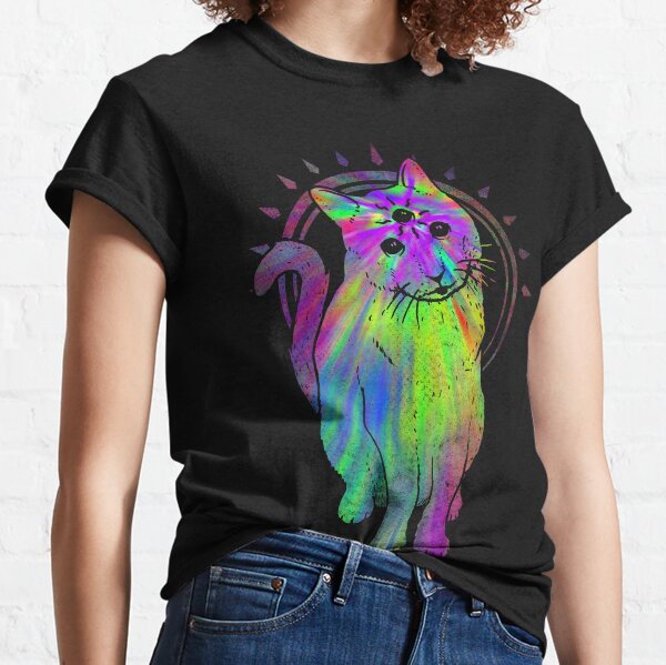 Chat psychédélique psychique T-shirt classique
