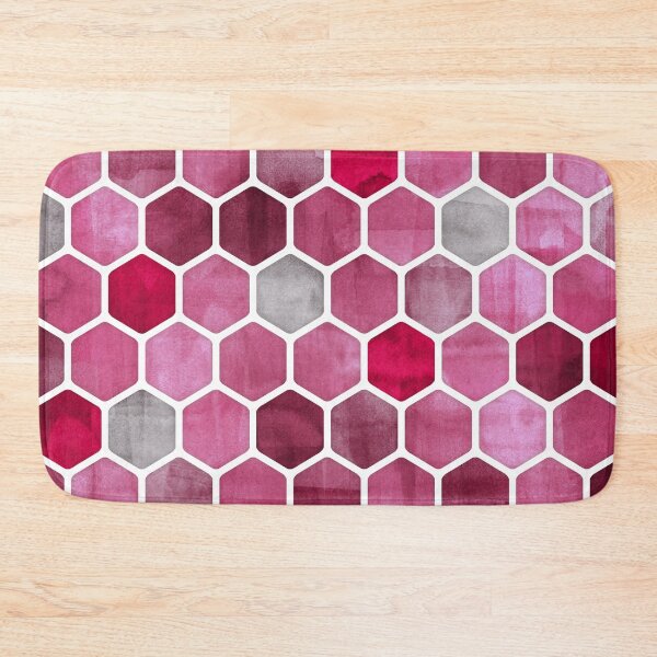 Item preview, Pink Ink - watercolor hexagon pattern designed and sold by micklyn.