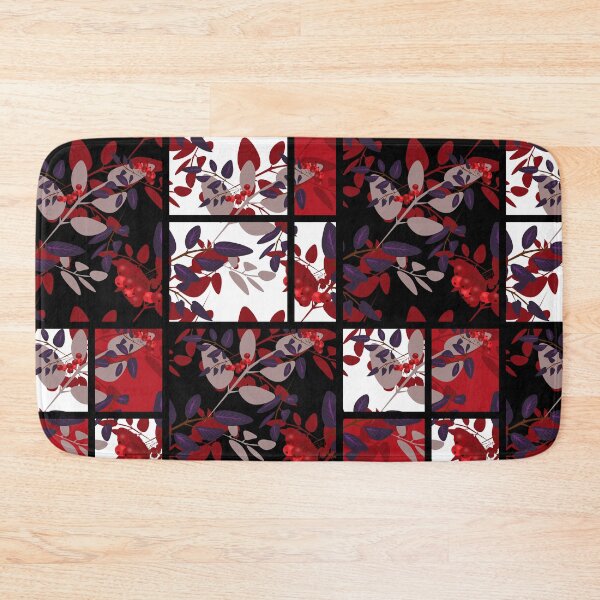 Item preview, Patchwork retro autumn rowanberry pattern texture designed and sold by fuzzyfox.